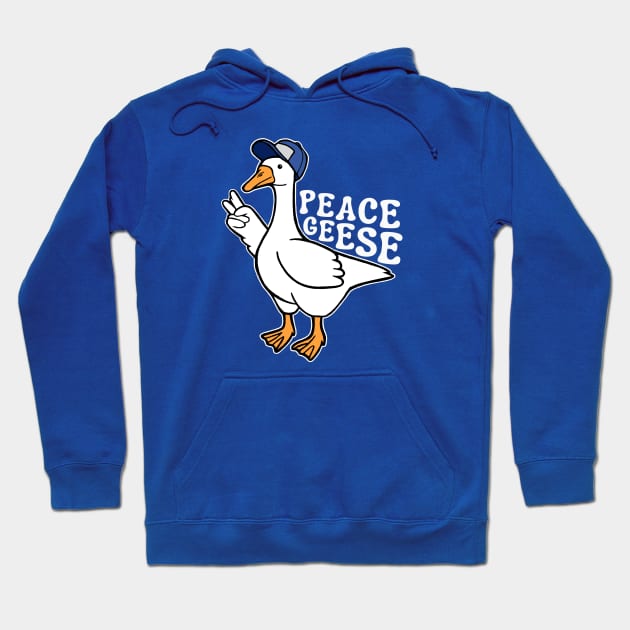 Peace Geese Silly Goose with Hat Hoodie by Downtown Rose